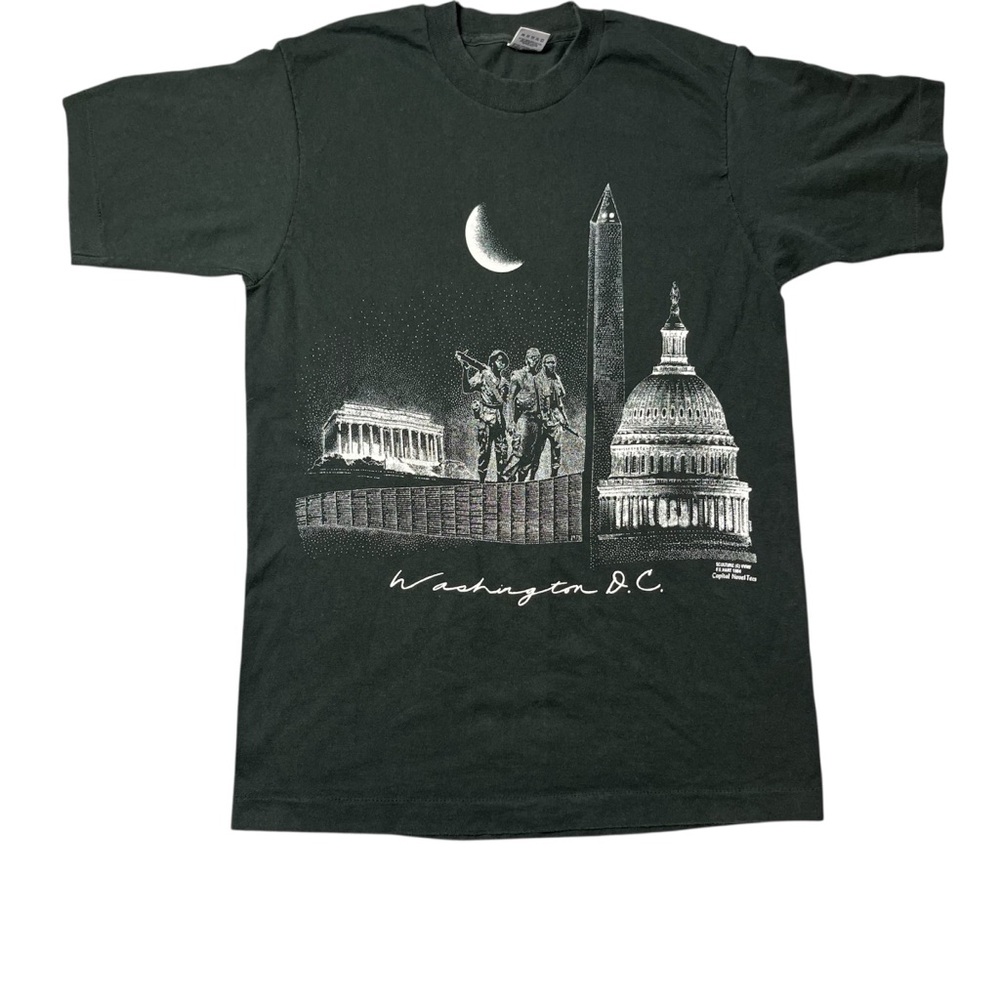 Vintage Black 1992 Capitol Novel Tees Washington DC Monument